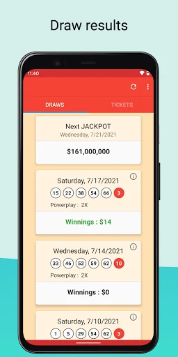 Results for USA lotteries