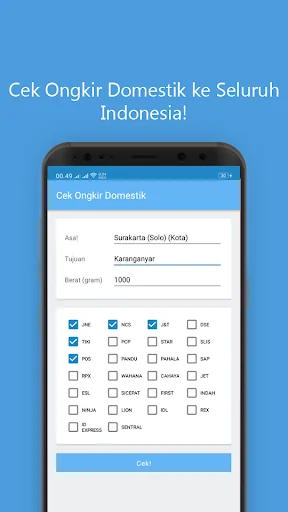 Cek Ongkir Semua Kurir screenshot 1