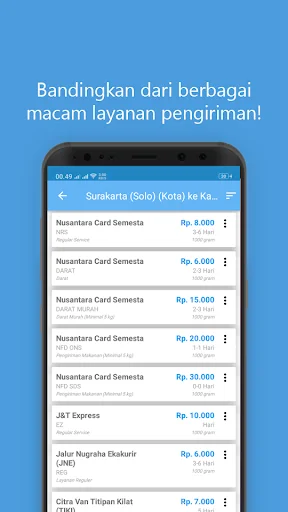Cek Ongkir Semua Kurir screenshot 2