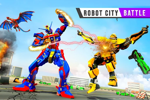 Police Shark Robot Car Games screenshot 4