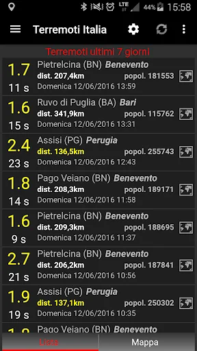 Terremoti Italia