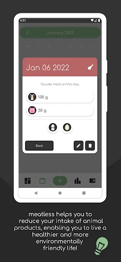 meatless - meat intake tracker screenshot 3