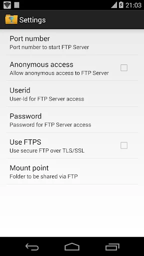 WiFi FTP Server screenshot 4