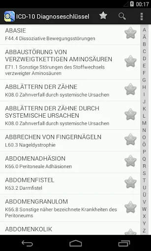 ICD-10 Diagnoseschlüssel