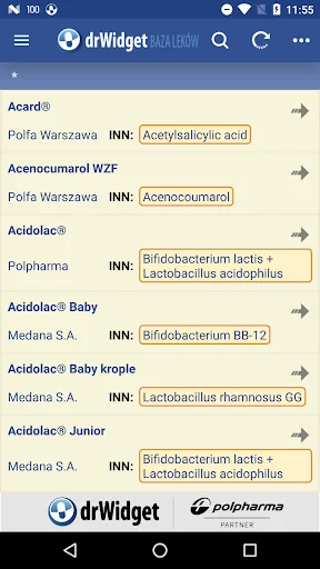 DrWidget Baza Leków