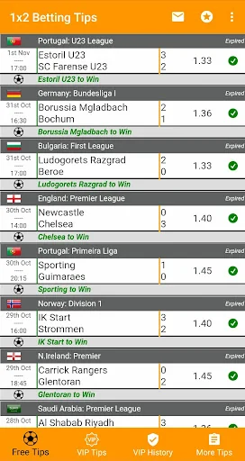 1X2 Betting Tips screenshot 1