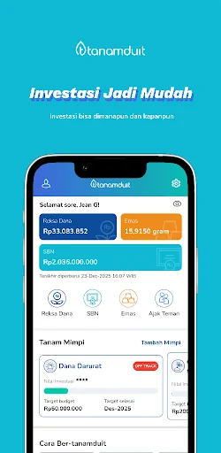 tanamduit-Reksa Dana,SBN, Emas