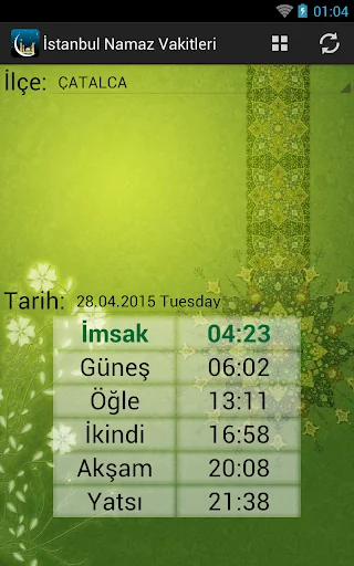 İstanbul Namaz Vakitleri