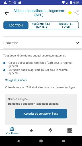 Mes démarches - Vos droits screenshot 2