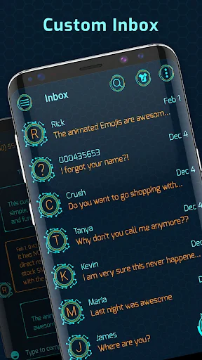 Hacker sms messenger theme screenshot 1