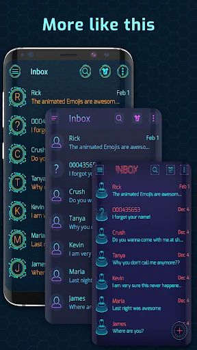 Hacker sms messenger theme screenshot 3