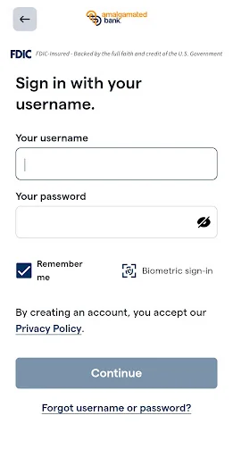 Amalgamated Bank Mobile screenshot 1