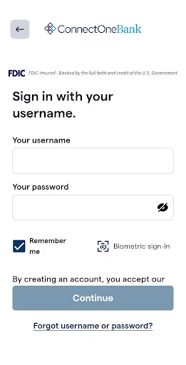 ConnectOne Bank Mobile screenshot 1