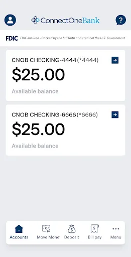 ConnectOne Bank Mobile screenshot 2
