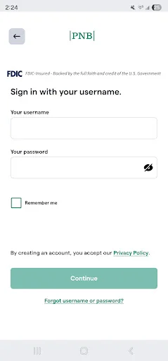 PNB2GO Mobile Banking screenshot 1