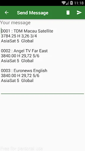 AsiaSat Frequency List screenshot 4