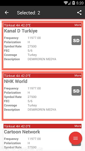 Turksat Frequency List screenshot 3