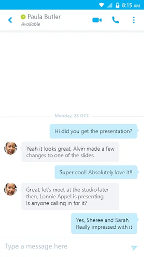 Skype for Business for Android screenshot 2