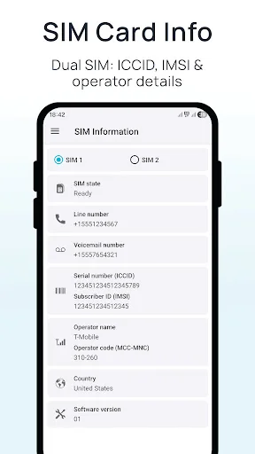 SIM Card Info + SIM Contacts screenshot 1