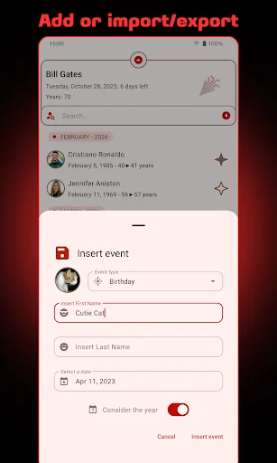 Birday - Birthday Manager screenshot 4