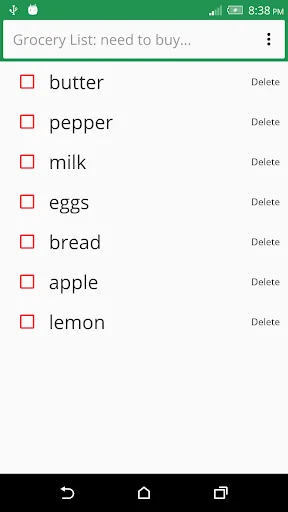 Need to Buy - Grocery List