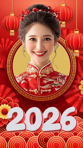Chinese new year frame 2026