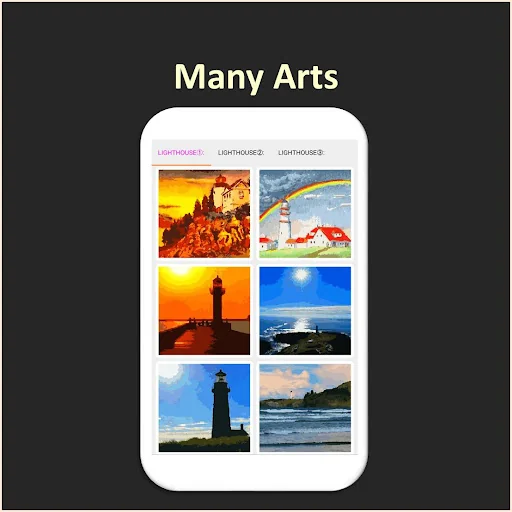 Color by Number - lighthouse