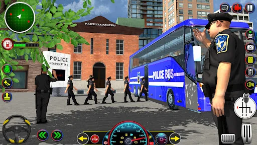 Police Bus Driving Game 3D screenshot 2