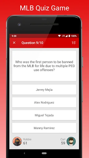 Fan Quiz for MLB