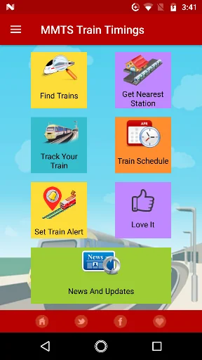 MMTS Train Timings screenshot 2