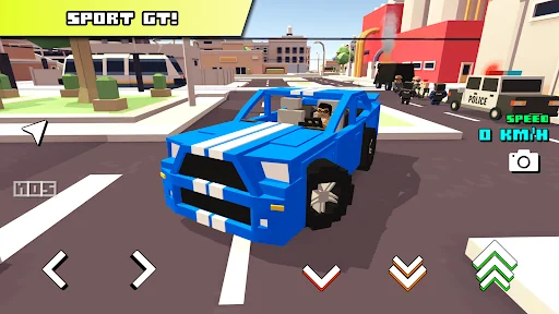 Blocky Car Racer - racing game screenshot 1