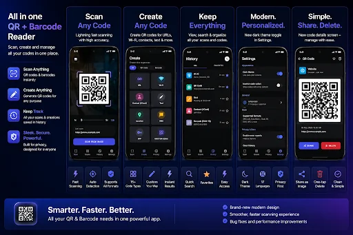 All in one QR + Barcode Reader