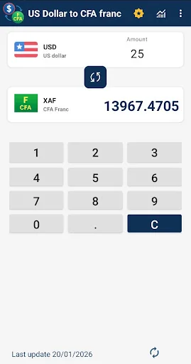 US Dollar to CFA franc convert screenshot 3