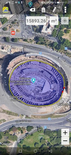 Maps Ruler Area Calculator screenshot 1