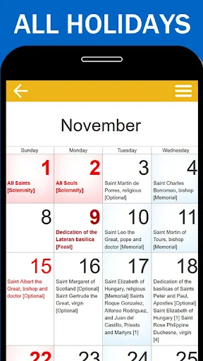 Church Calendar 2025