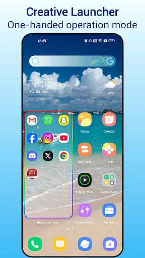 Handy Launcher:Onehanded,Smart