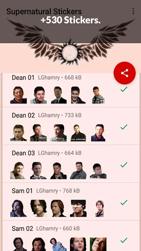 SPN Stickers for WhatsApp screenshot 2