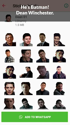 SPN Stickers for WhatsApp screenshot 3