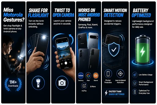 Shake Flashlight & Camera
