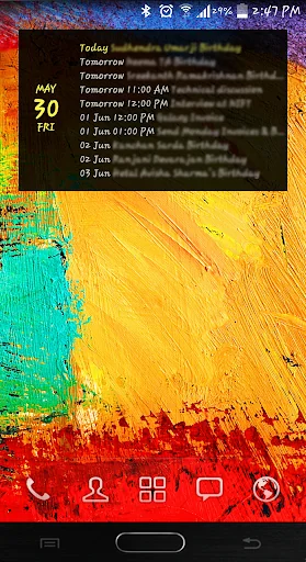 Simple Calendar Widget screenshot 1