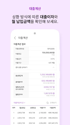 스마트금융계산기 : 대출이자계산 물타기 환율 금리비교 screenshot 2