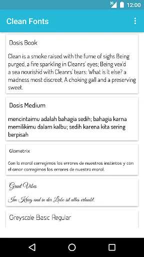 Clean Fonts for FlipFont screenshot 1