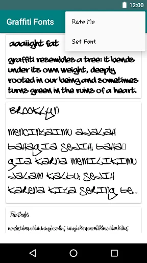 Graffiti Fonts for FlipFont screenshot 1