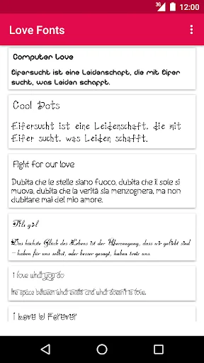 Love Fonts for FlipFont