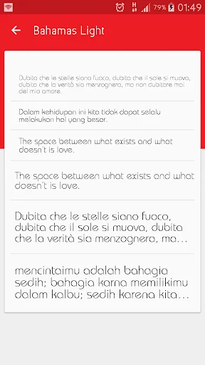 Light fonts for FlipFont screenshot 3