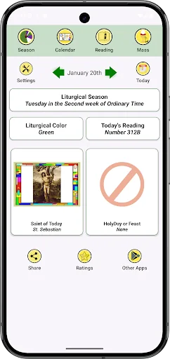 Catholic Liturgical Calendar screenshot 1