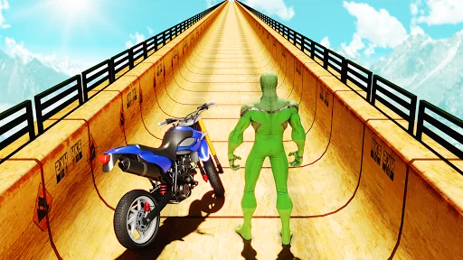 Superhero Bike StuntsMega Ramp