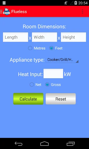 Gas Ventilation Calculator