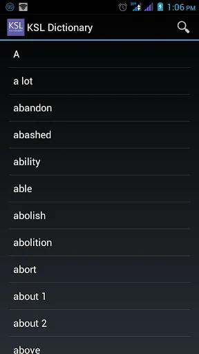 KSL Dictionary
