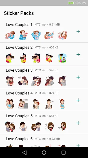 Love Couples Stickers For What